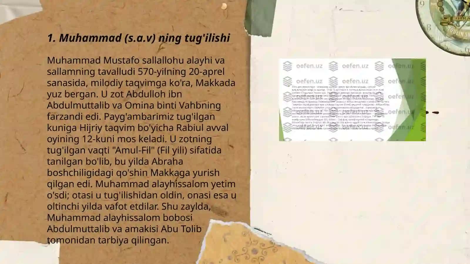 Muhammad (s.a.v) ning tug'ilishi 3