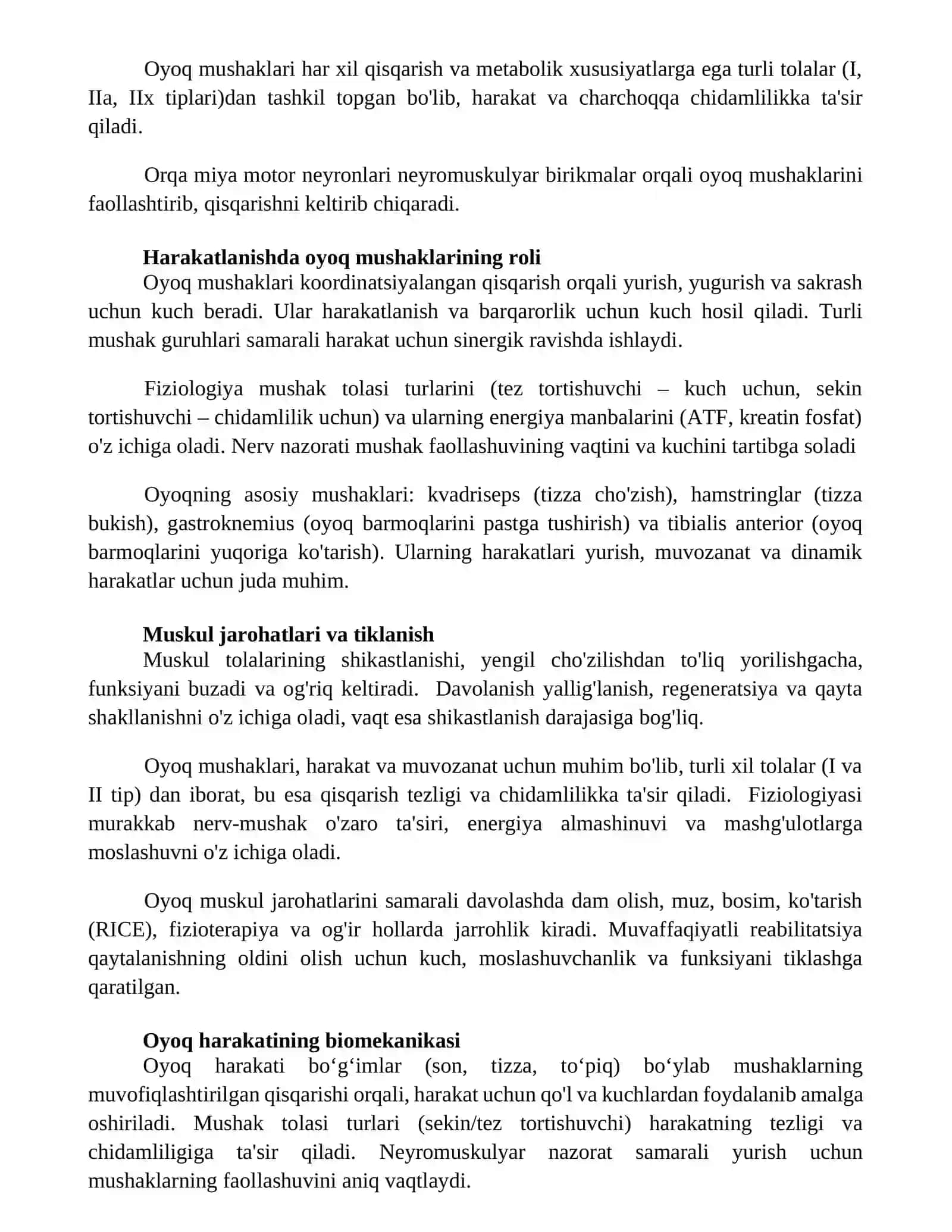 Oyoq muskullarining fiziologiyasi 3