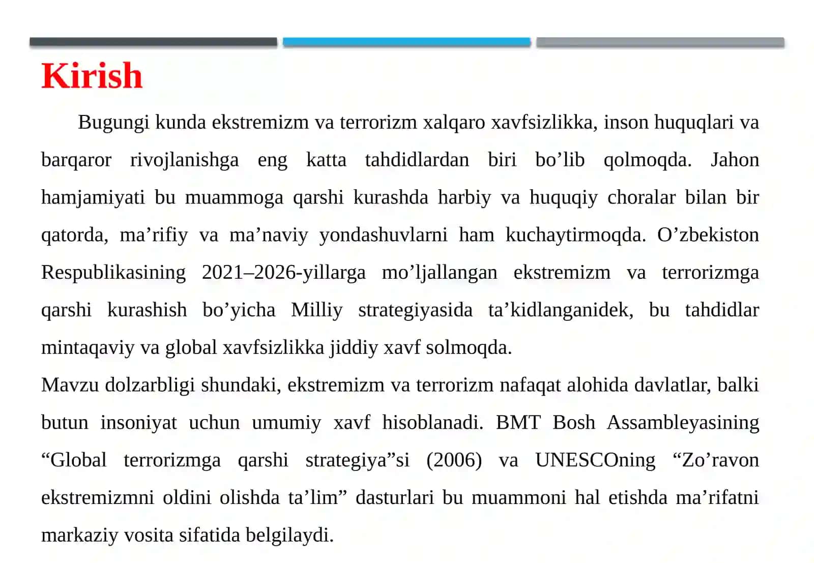 Xalqaro ekstremizm va terrorizmga qarshi ma'rifat bilan kurashish davri taqozosi 3