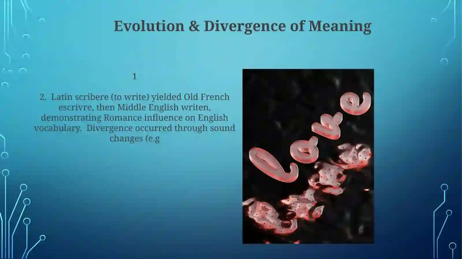 Analyze the etymology of a word 3
