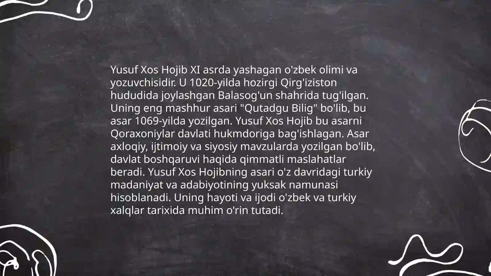 Yusuf Xos Hojibning "Qutatg'u biling asari" 3