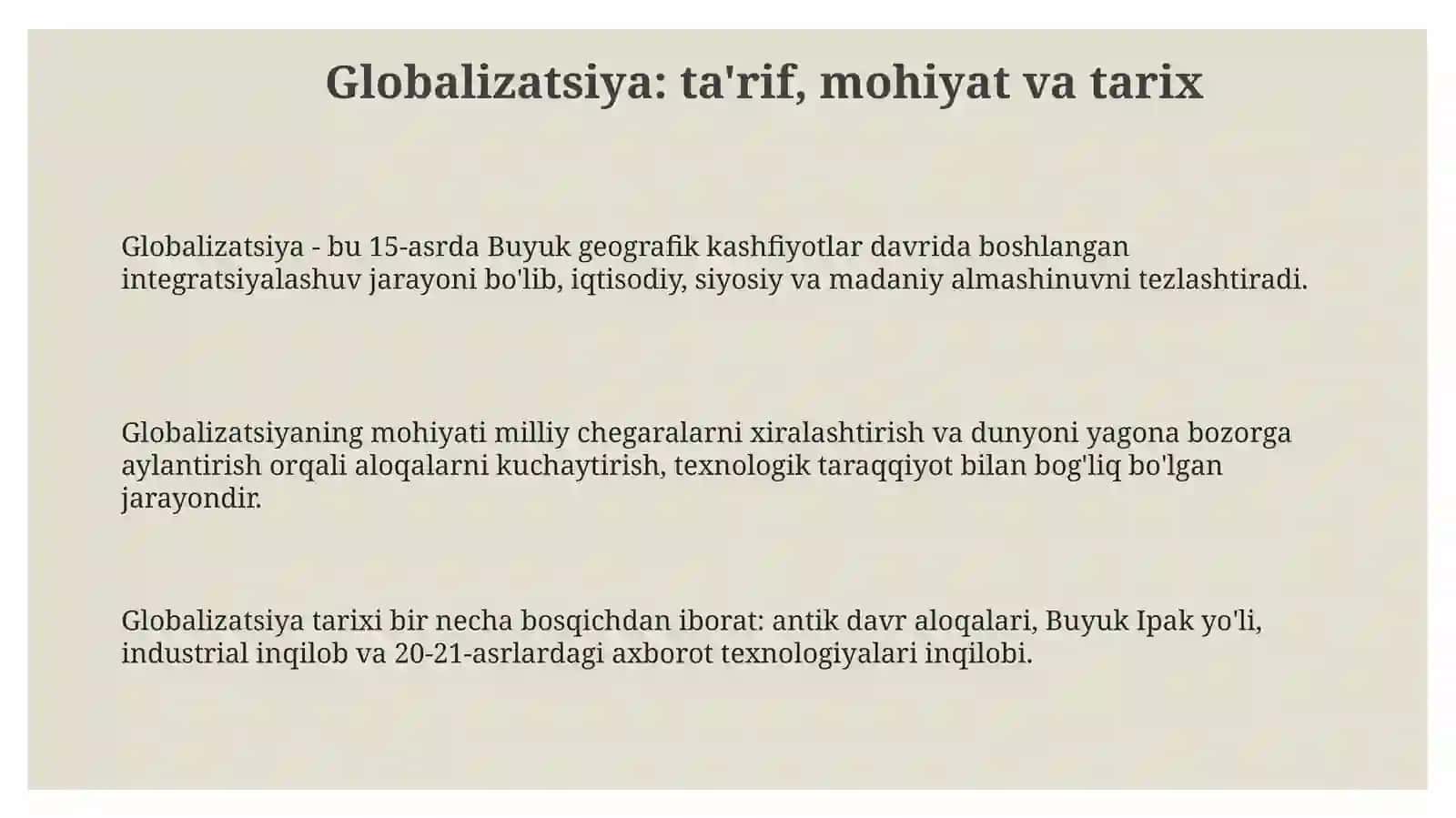 Globallashuv va umumbashariy muammolarning falsafiy jihatlari 3