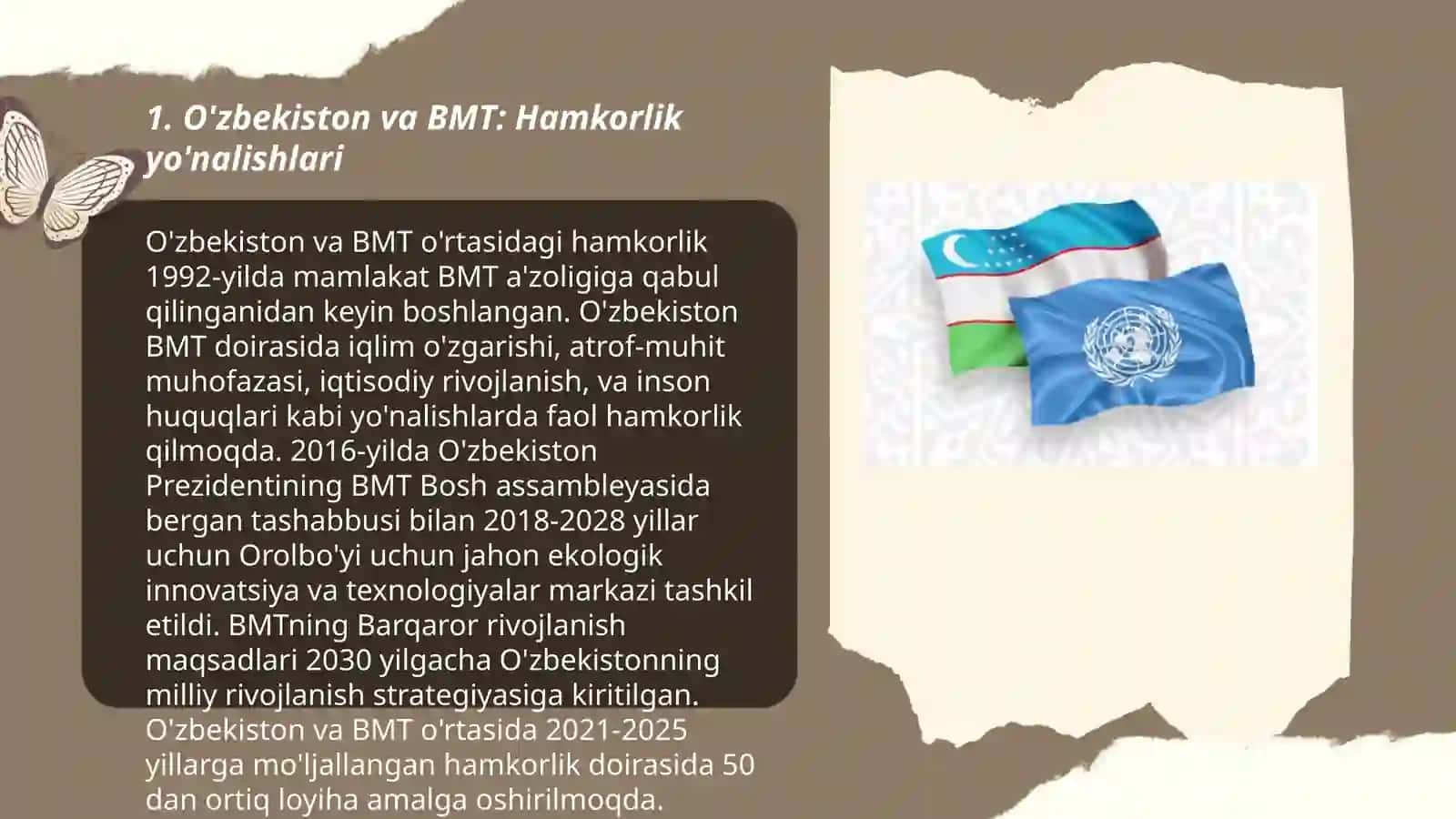 O'zbekiston va BMT: Hamkorlik yo'nalishlari 3