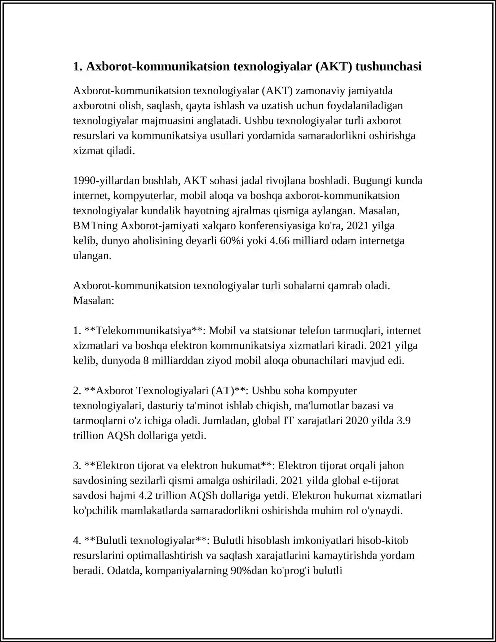 INFORMATSION-KOMMUNIKATSION TEXNALOGIYALARNING DASTURIY TAMINOTI 3