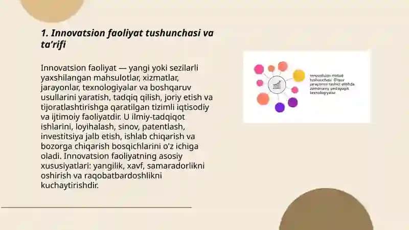 Innovatsion faoliyat tushunchasi 3