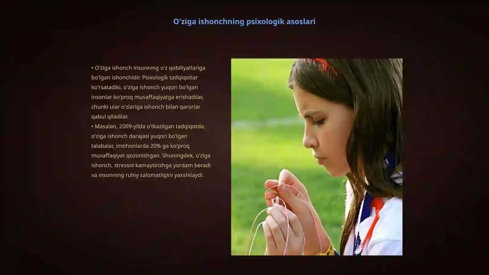 Oziga ishongan inson bolish sirlari 3