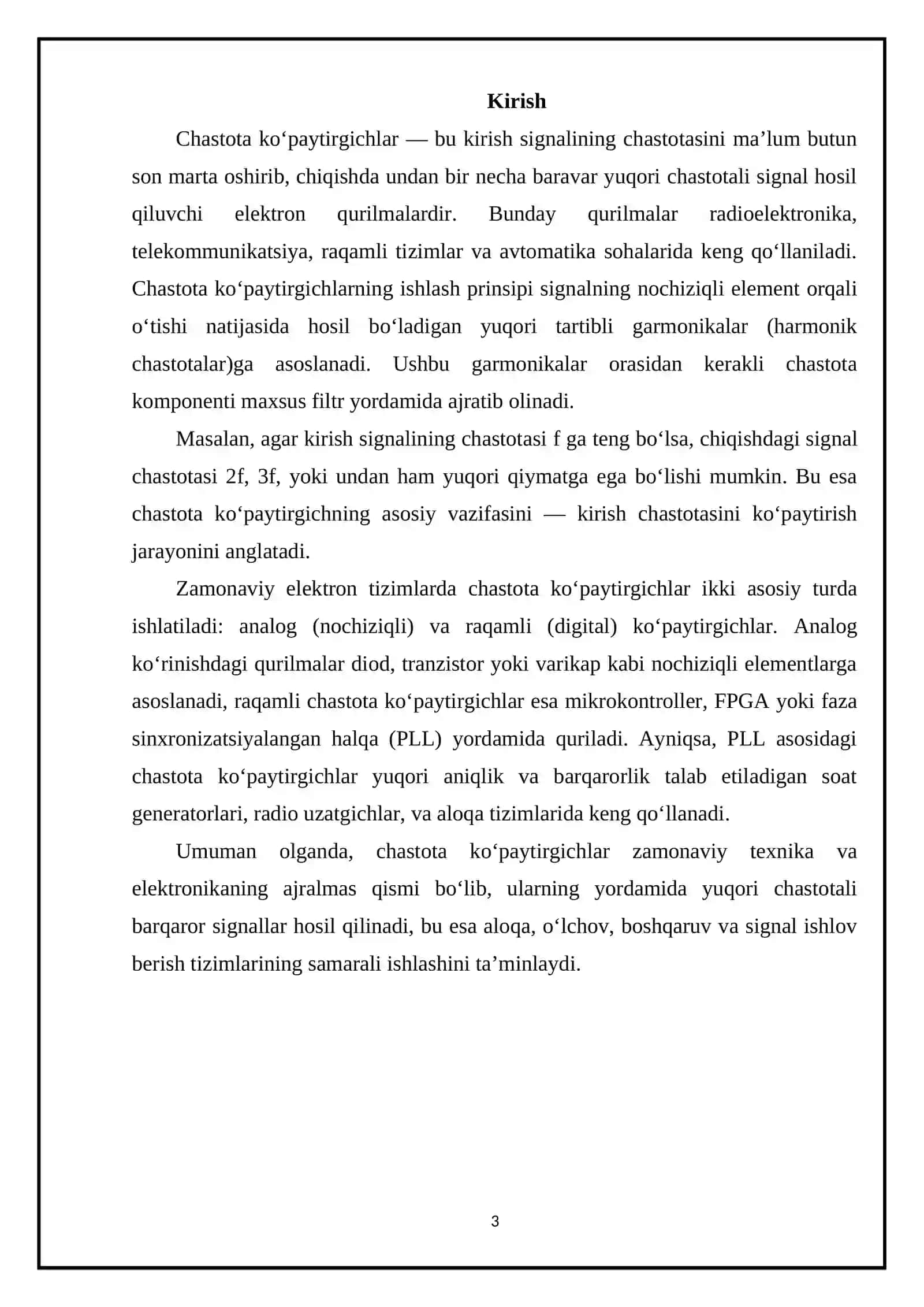 Chastota koʻpaytirgichlar 3