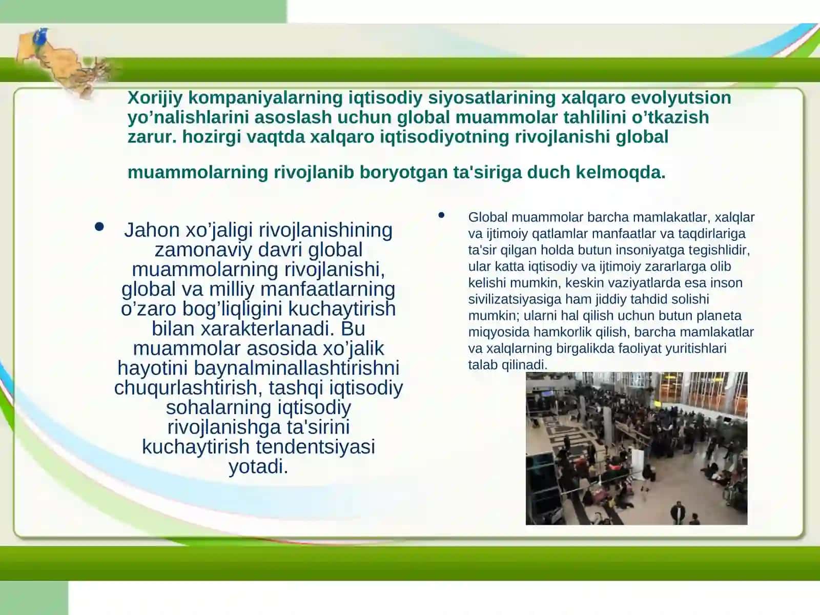 JAHON IQTISODIYOTINI GLOBALLASHUVINI QARAMA QARSHILIKLARI 3
