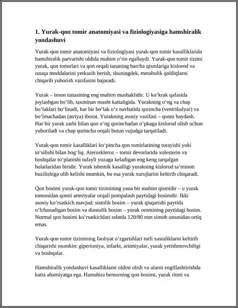 YURAK-QON TOMIR KASALLIKLARIDA HAMSHIRALIK PARVARISHI 3