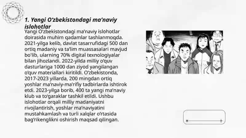 Yangi Oʻzbekistonda amalga oshirilayotgan maʼnaviy oʻzgarishlar 3