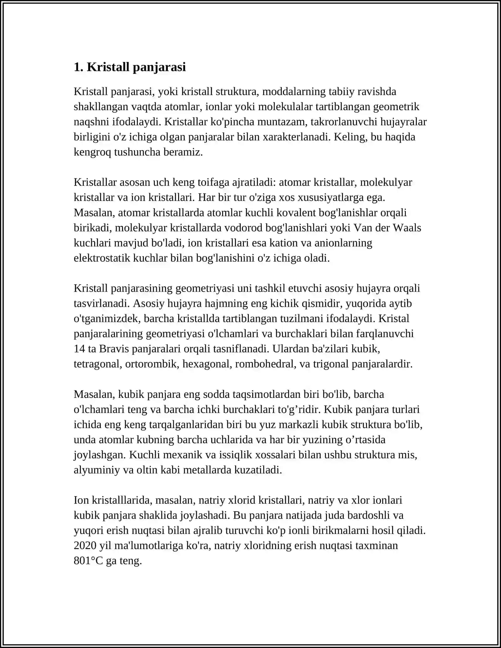 KRISTALLARNING ASOSIY HOSSALARI 3