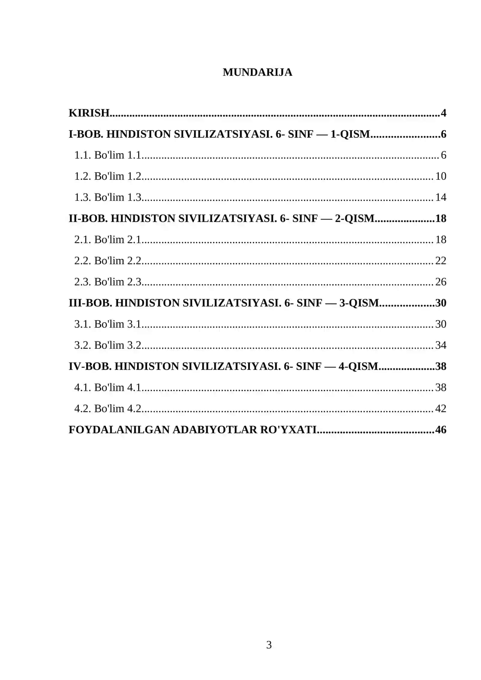 HINDISTON SIVILIZATSIYASI. 6- SINF 3