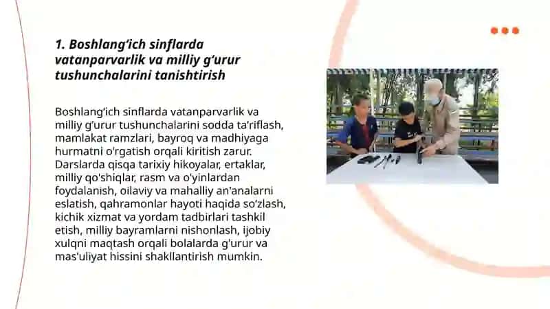 Boshlangʻich sinflarda vatanparvarlik milliy gʻururini tarbiyalash 3