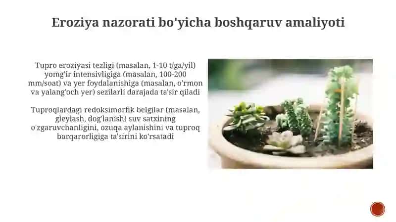 Tuproq eritmasi va tuproqdagi oksidlanish qaytarilish jarayonlarini oʻrganish 3