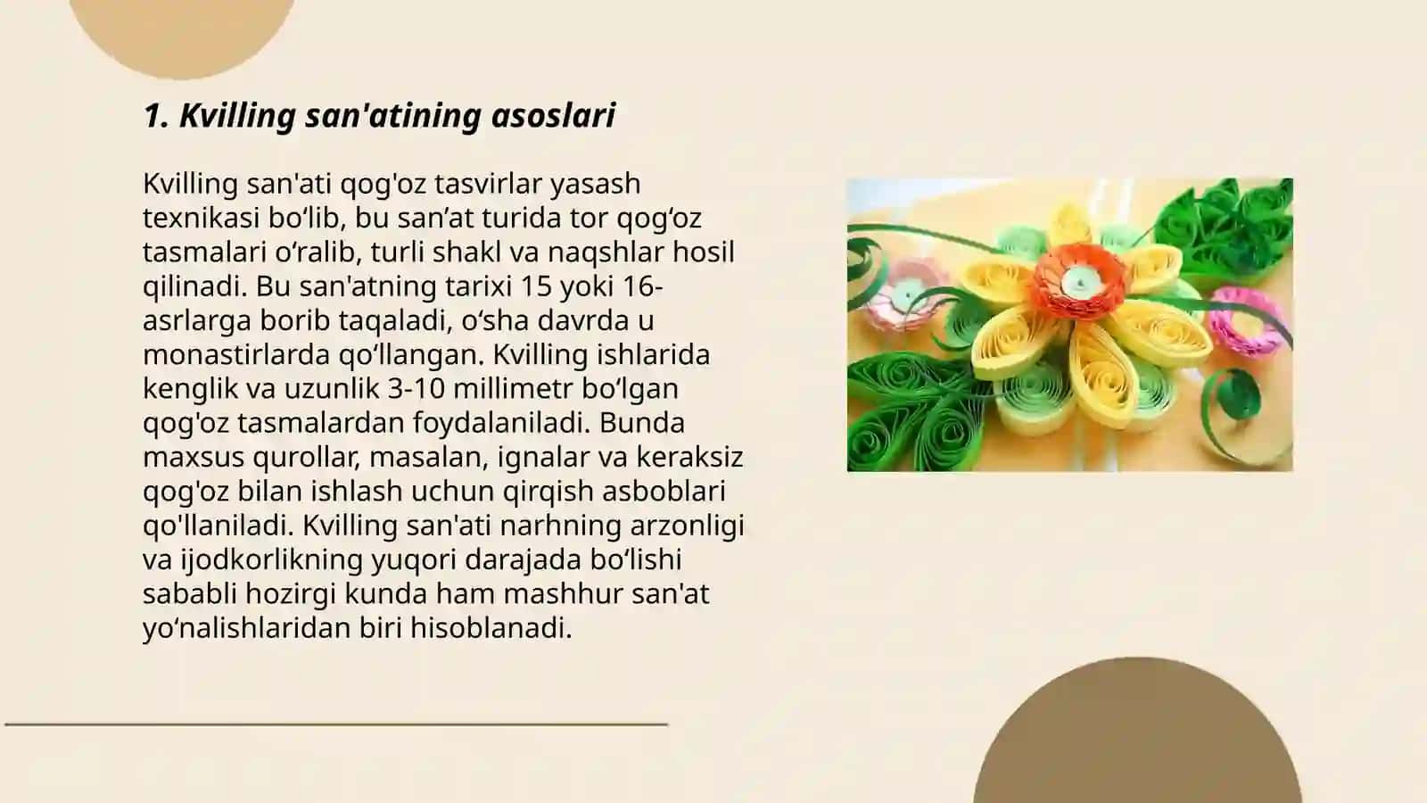 Kvilling san'ati 3