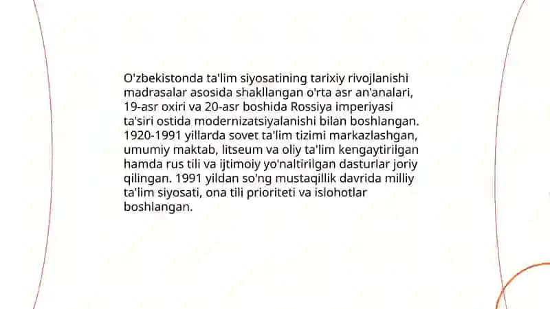 O'zbekistonda ta'lim siyosati 3