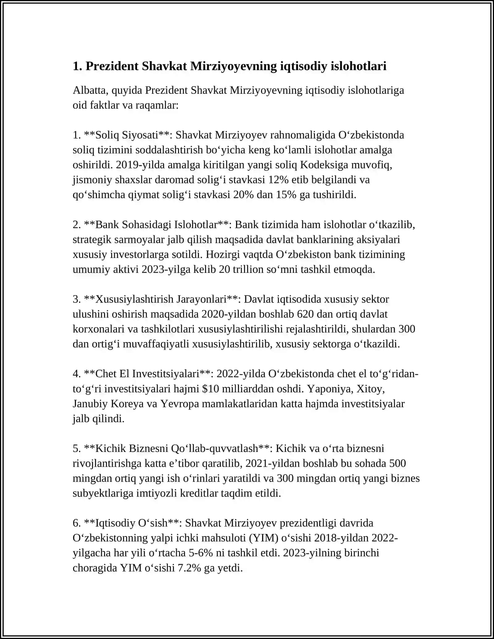 SHAVKAT MIRZIYOEV VA OʻZBEKISTONDA BOZOR MUNOSABATLARINING RIVOJLANISHI 3