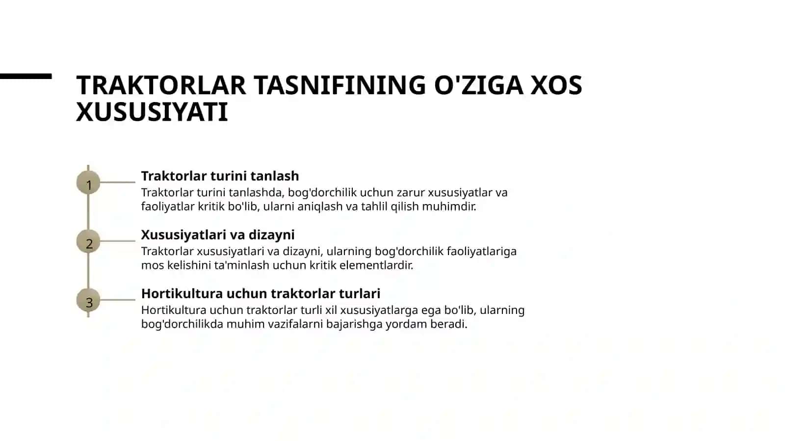 Bog'dorchilik uchun muljallangan traktorlarning tasnifi 3