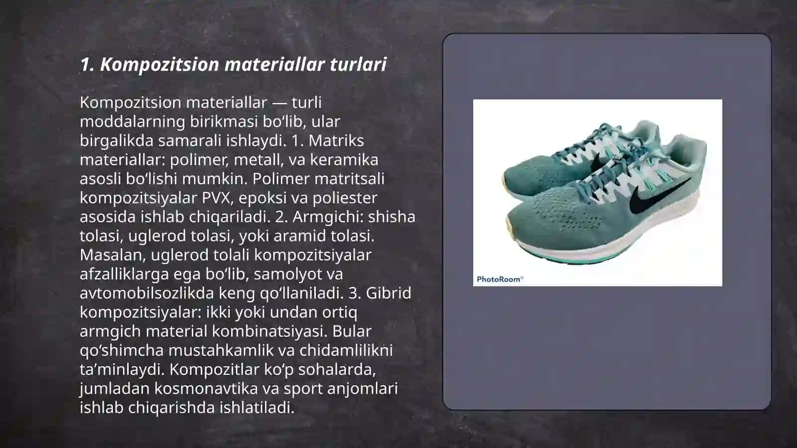 Kompozitsion materiallar holati tuzilishi va xom ashyosi 3