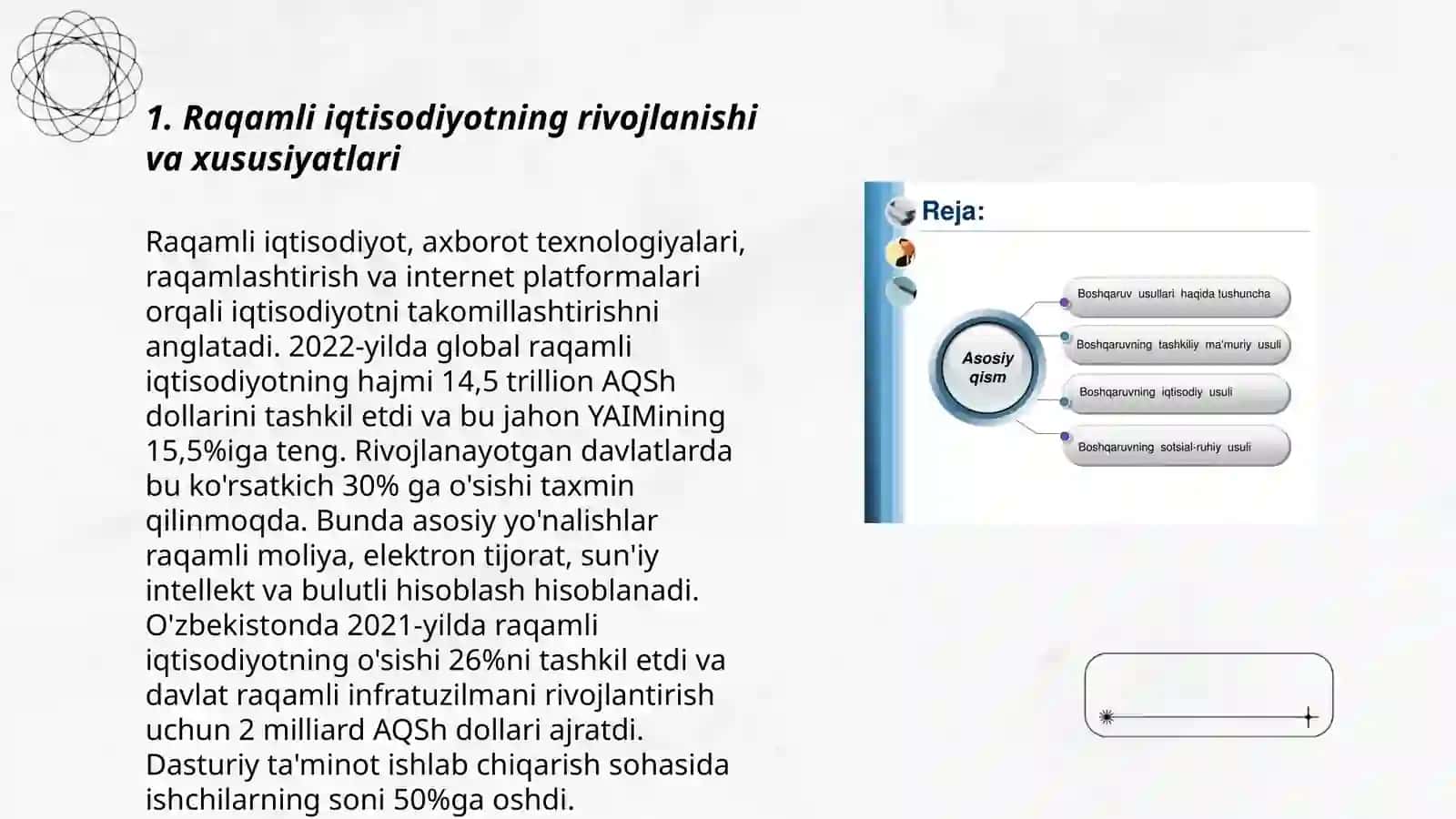RAQAMNLI IQTISОDIYОTNING O‘ZIGA XOS XUSUSIYATLARI VA MOLIYAVIY HISOBOTNING XALQARO STANDARTLARI MAZMUNI. RAQAMNLI IQTISОDIYОTNING BUXGALTERLARNI TAYYORLASHDAGI O‘RNI 3