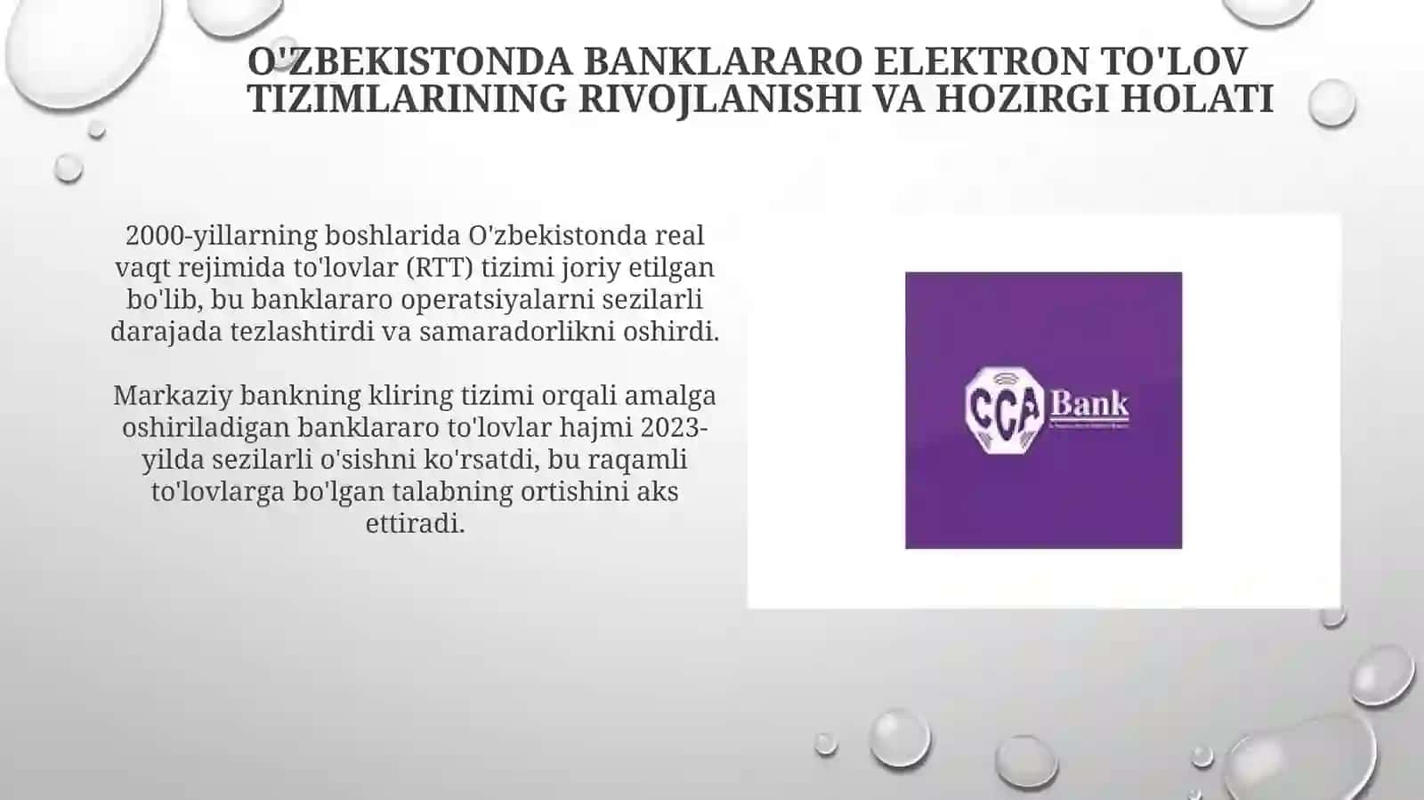 O'zbekiston Respublikasidagi banklararo elektronto'lovtizimlar 3