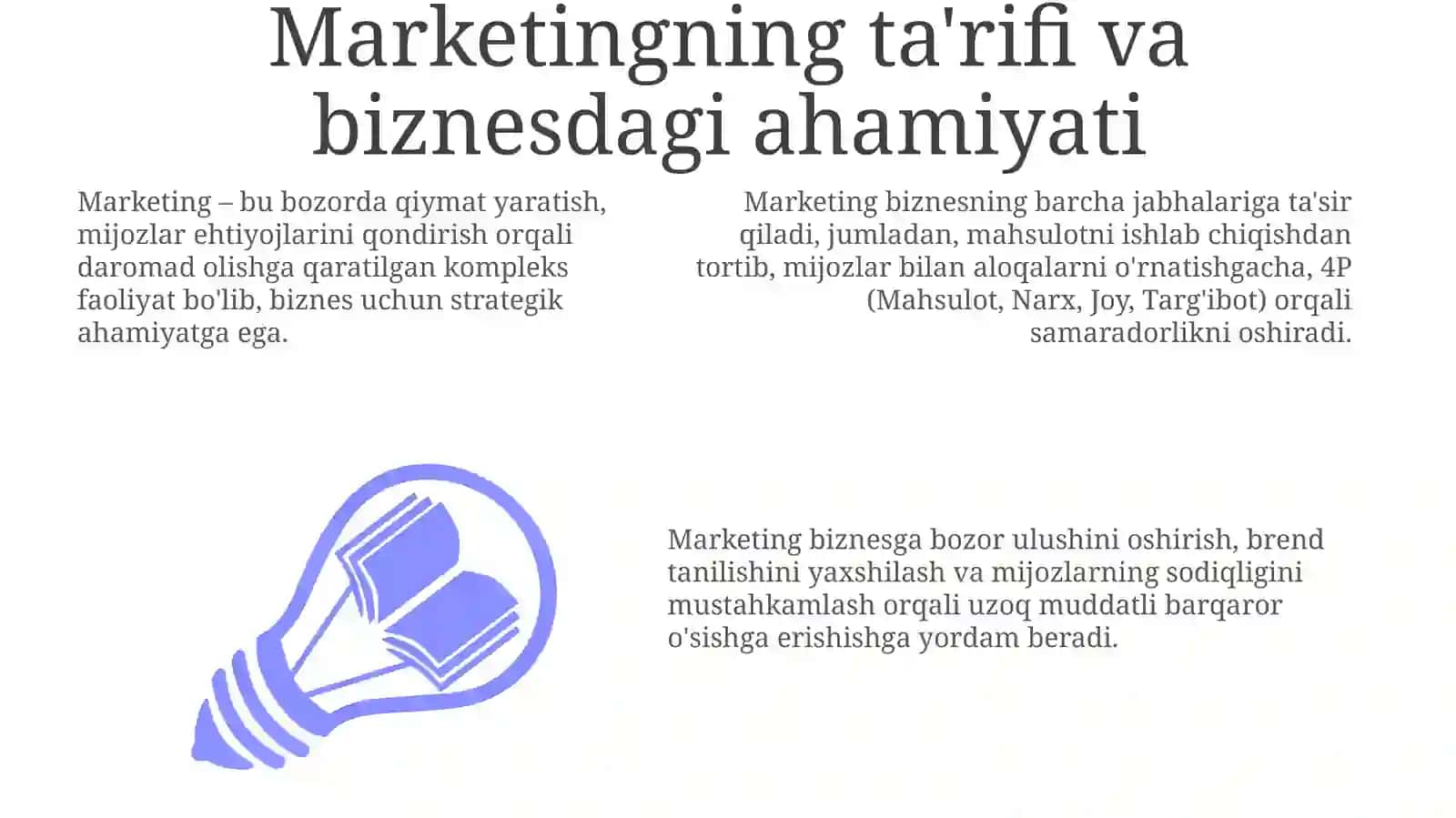 Biznesni boshqarishda marketingning o'rni 3