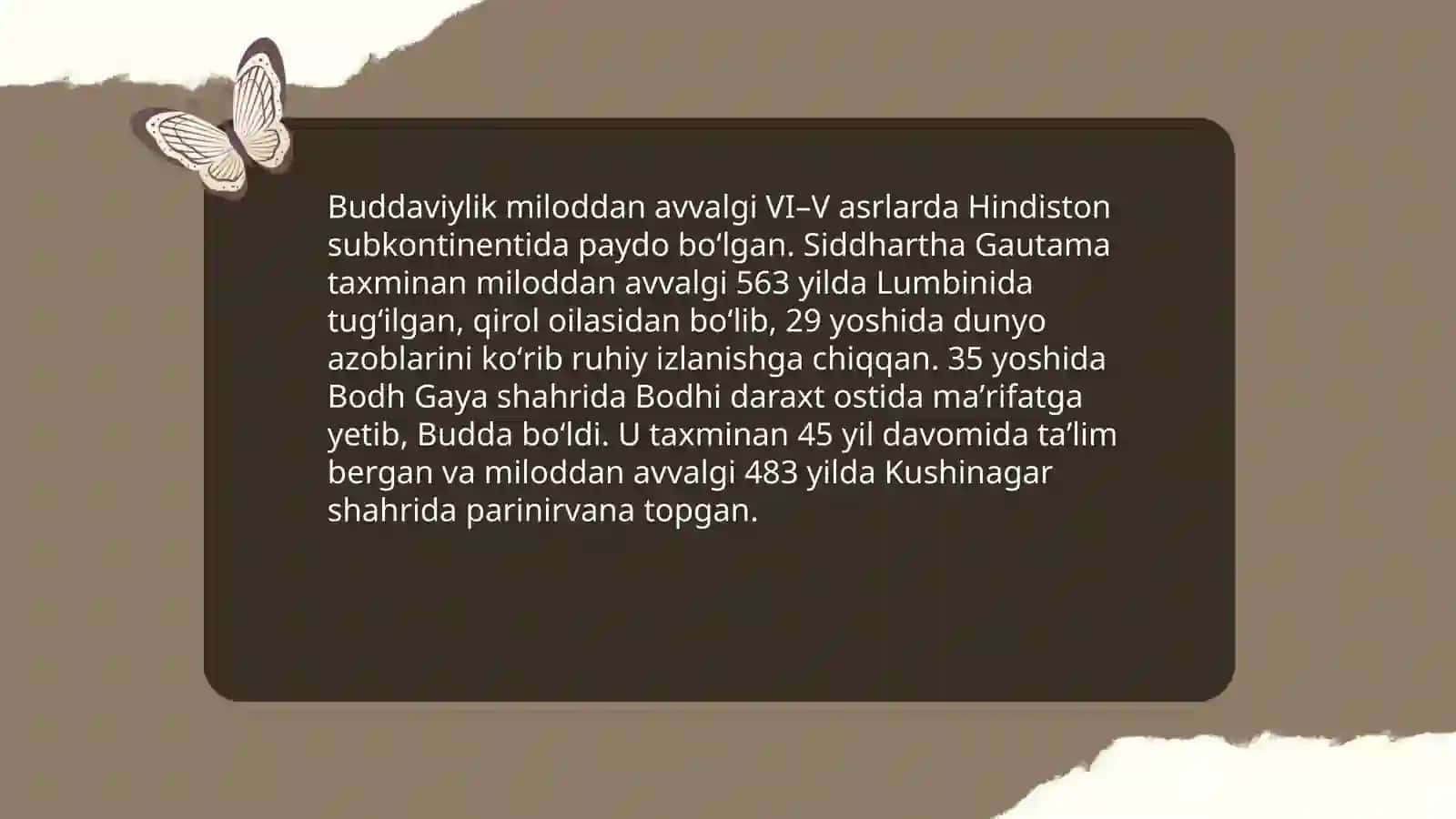 Buddaviylik dini tarixi va asosiy gʻoyalari 3