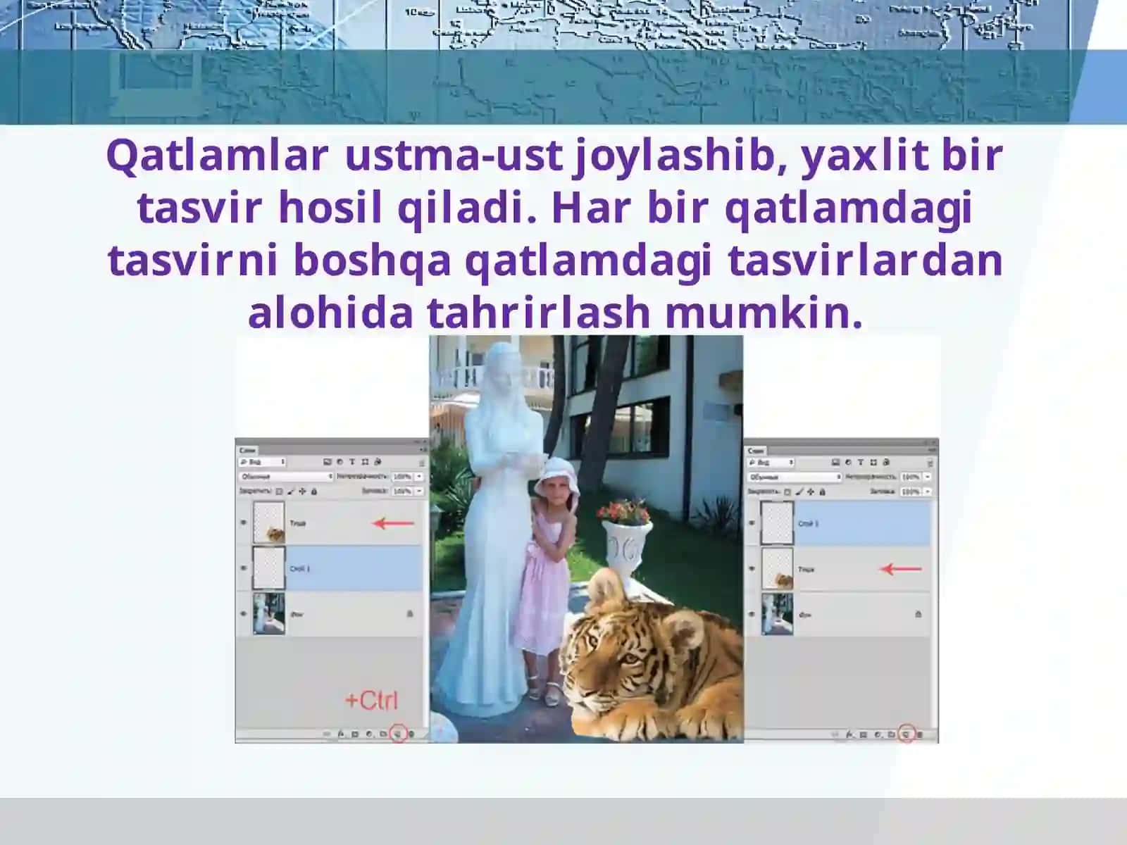 Photoshopda qatlamlar va ulardan foydalanish 3