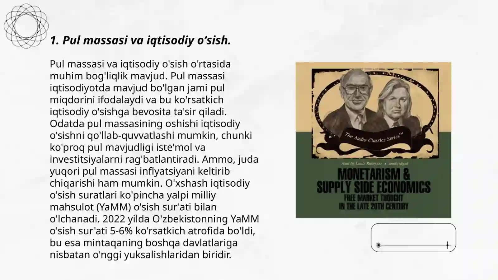 Pul massasi va iqtisodiy oʻsish 3