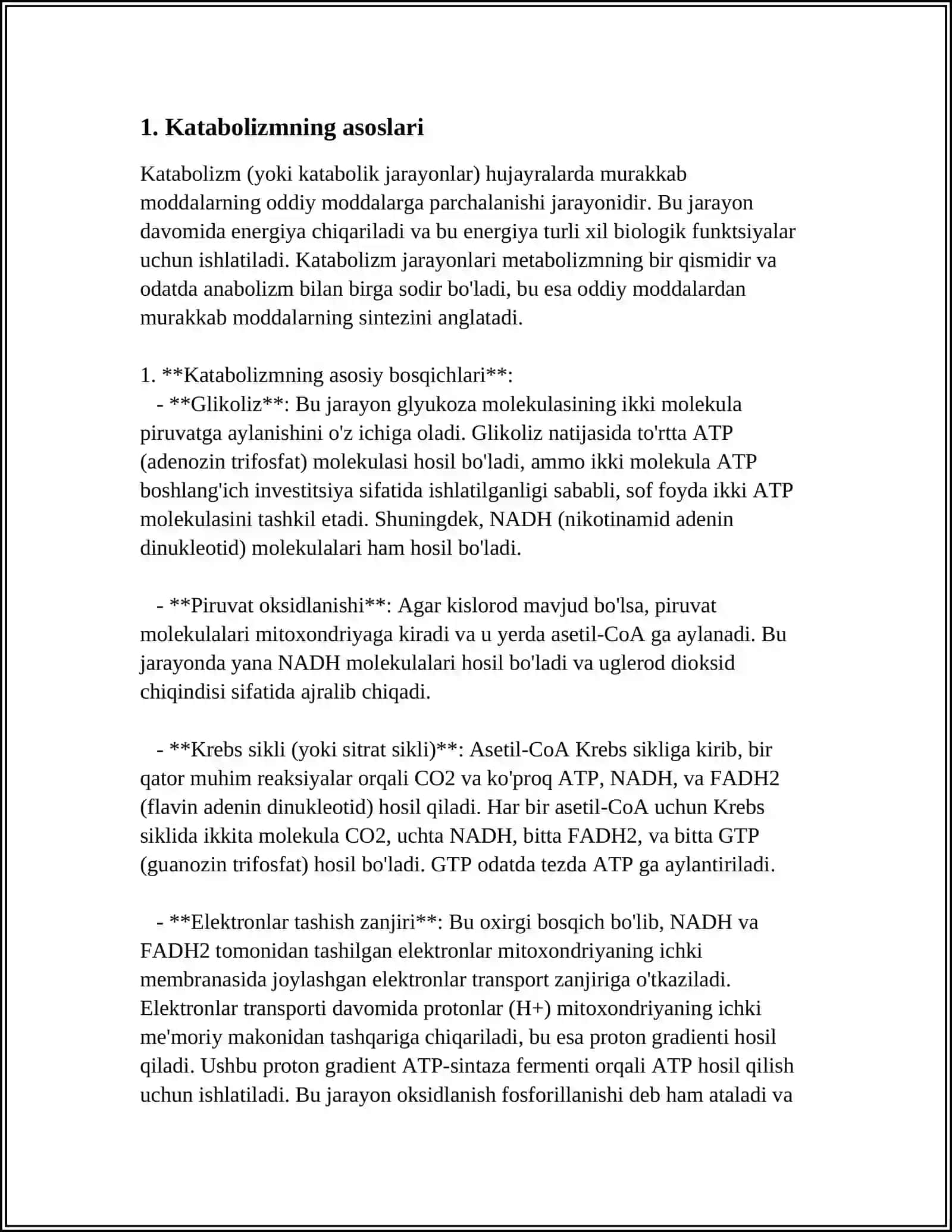 KATABOLIZM METABOLIZM MIKROB HUJAYRASI TOMONIDAN ENERGIYA OLISH USULLARI 3