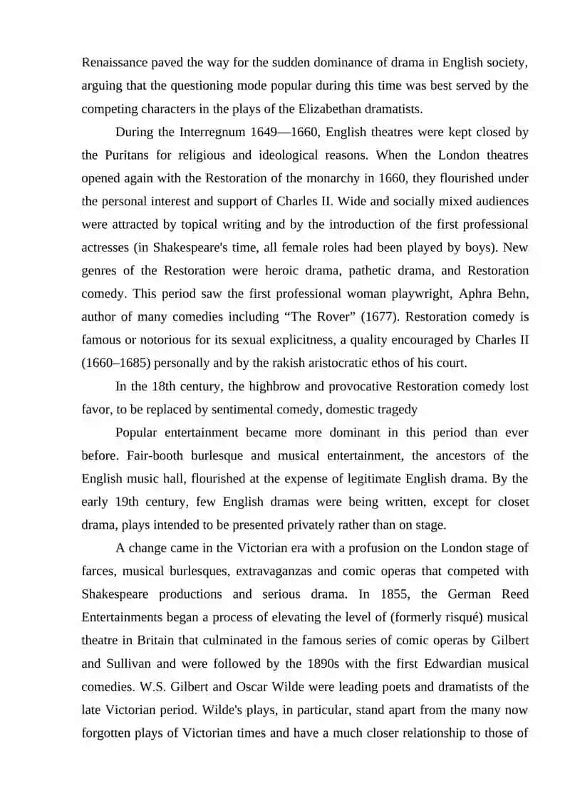 THE RESTORATION ENGLISH LITERATURE 3
