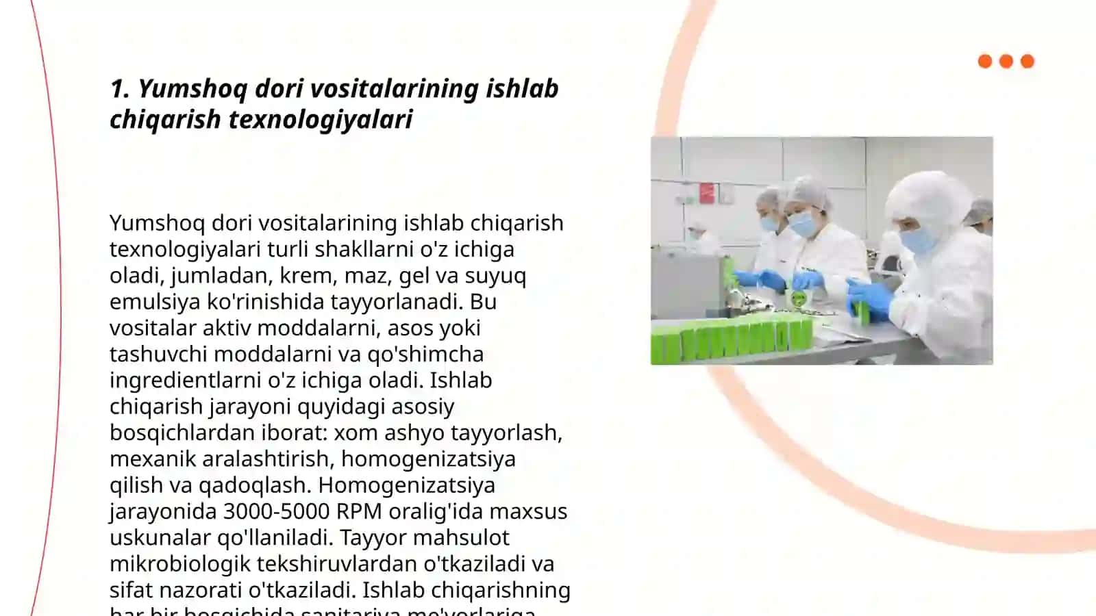 Yumshoq dori vositalarining ishlab chiqarish texnologiyalari 3