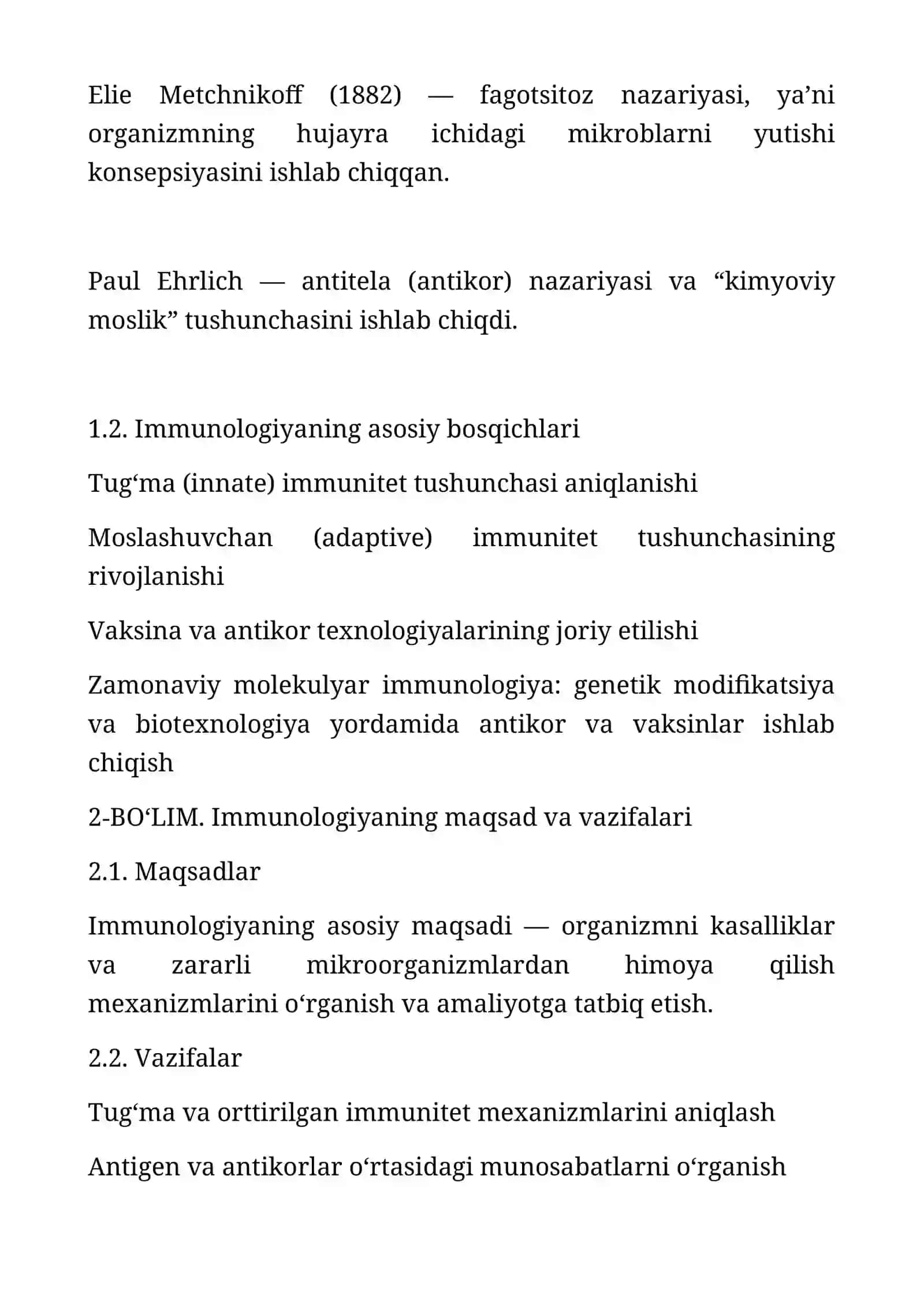 Immunologiya modelining tarixi 3