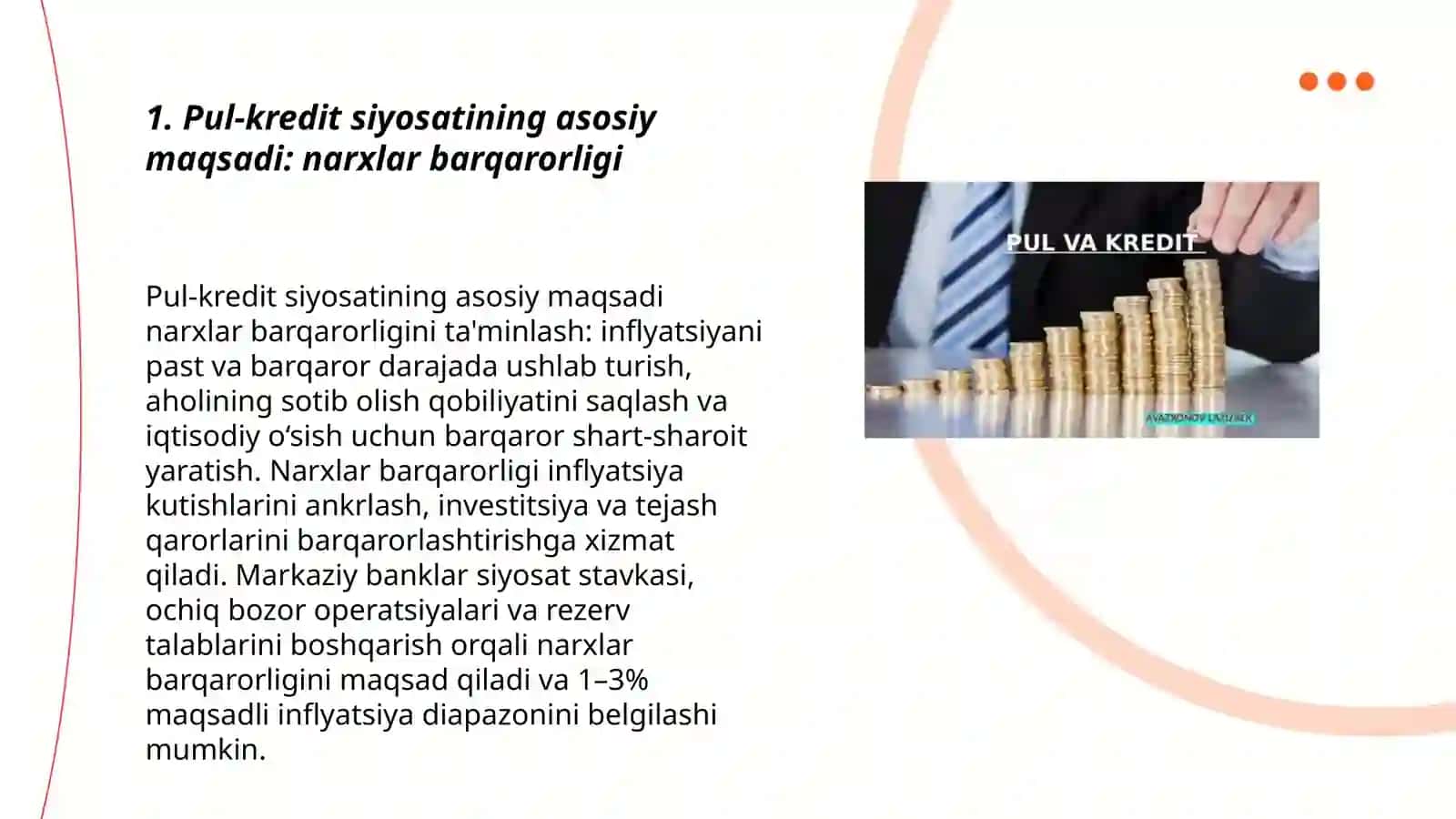 Pul-kredit siyosatining maqsadlari va vositalari 3