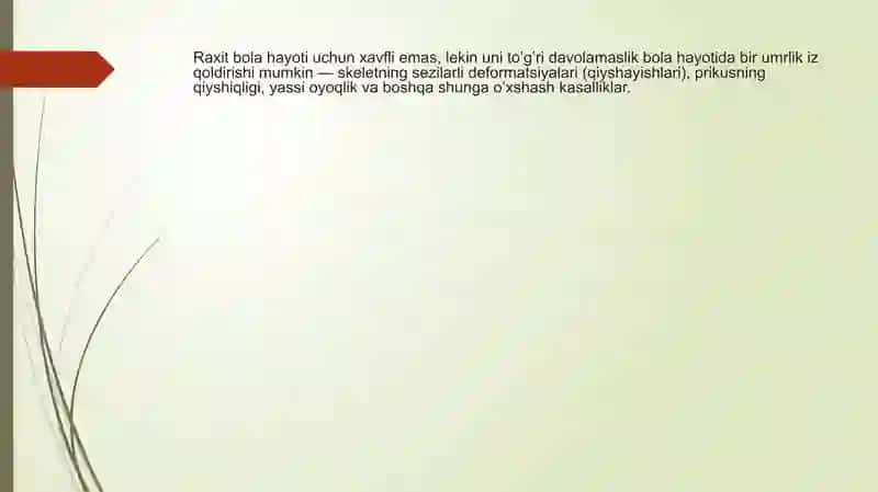 Bolalarda raxit – belgilari, xavf omillari, tashxislash, davolash va oldini olish 3