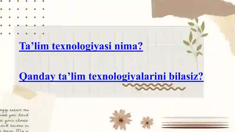 O‘quvchilar  faolligini jadallashtirish asosidagi ta’lim texnologiyalari 3