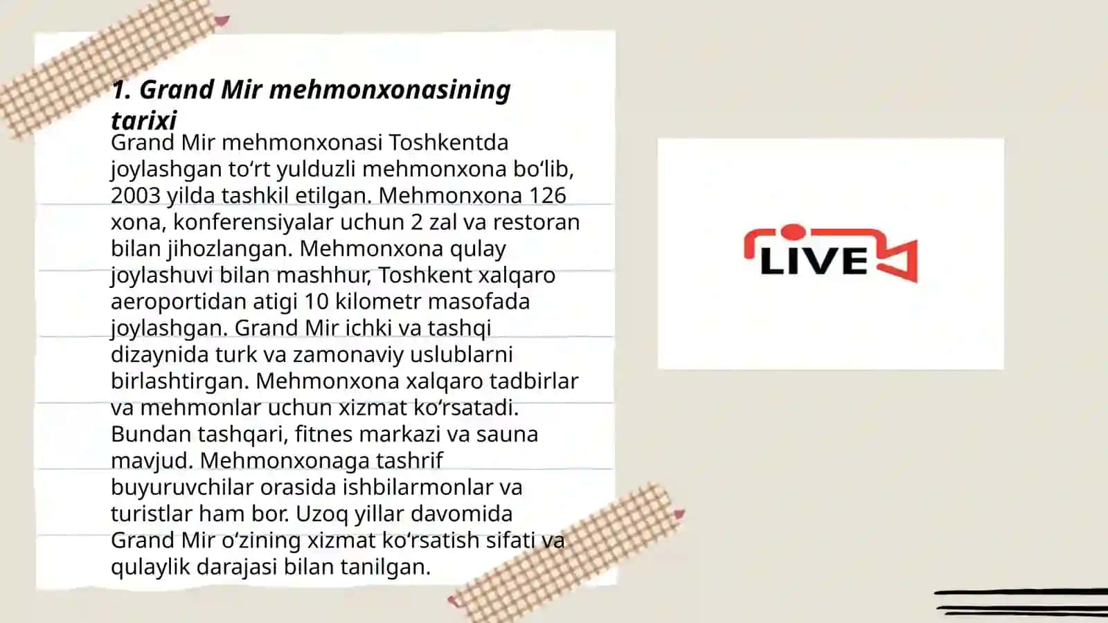 Grand Mir mehmonxonasining tarixi 3
