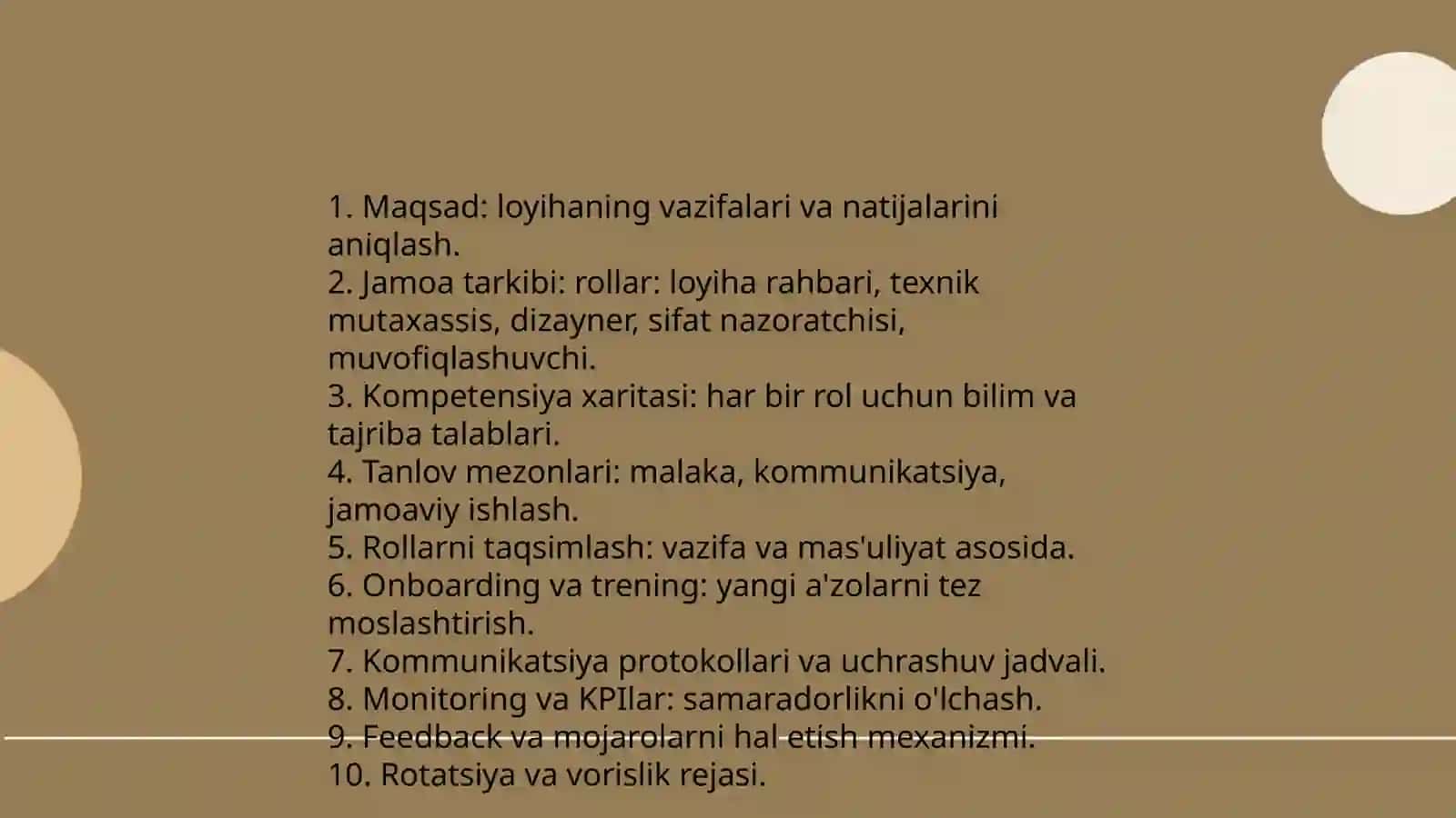 Mehnat jamoalarini rejalashtirish va boshqarish 3