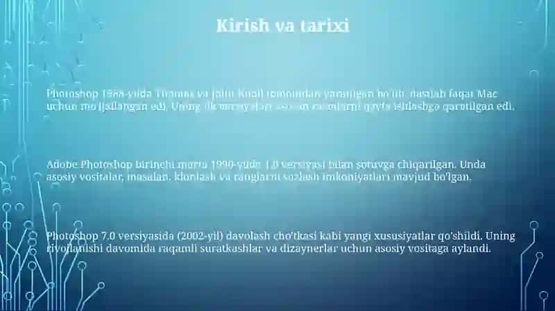 Adobe photoshop dasturi va ishlash prinsipi 3