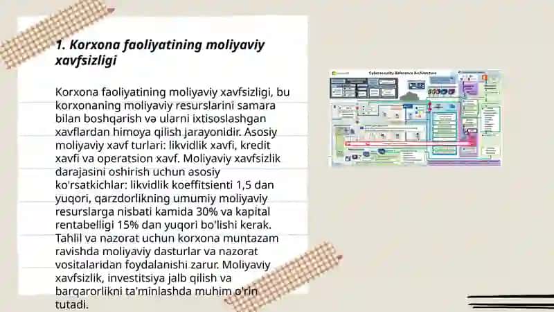 Korxonaning iqtisodiy xavfsizligi 3