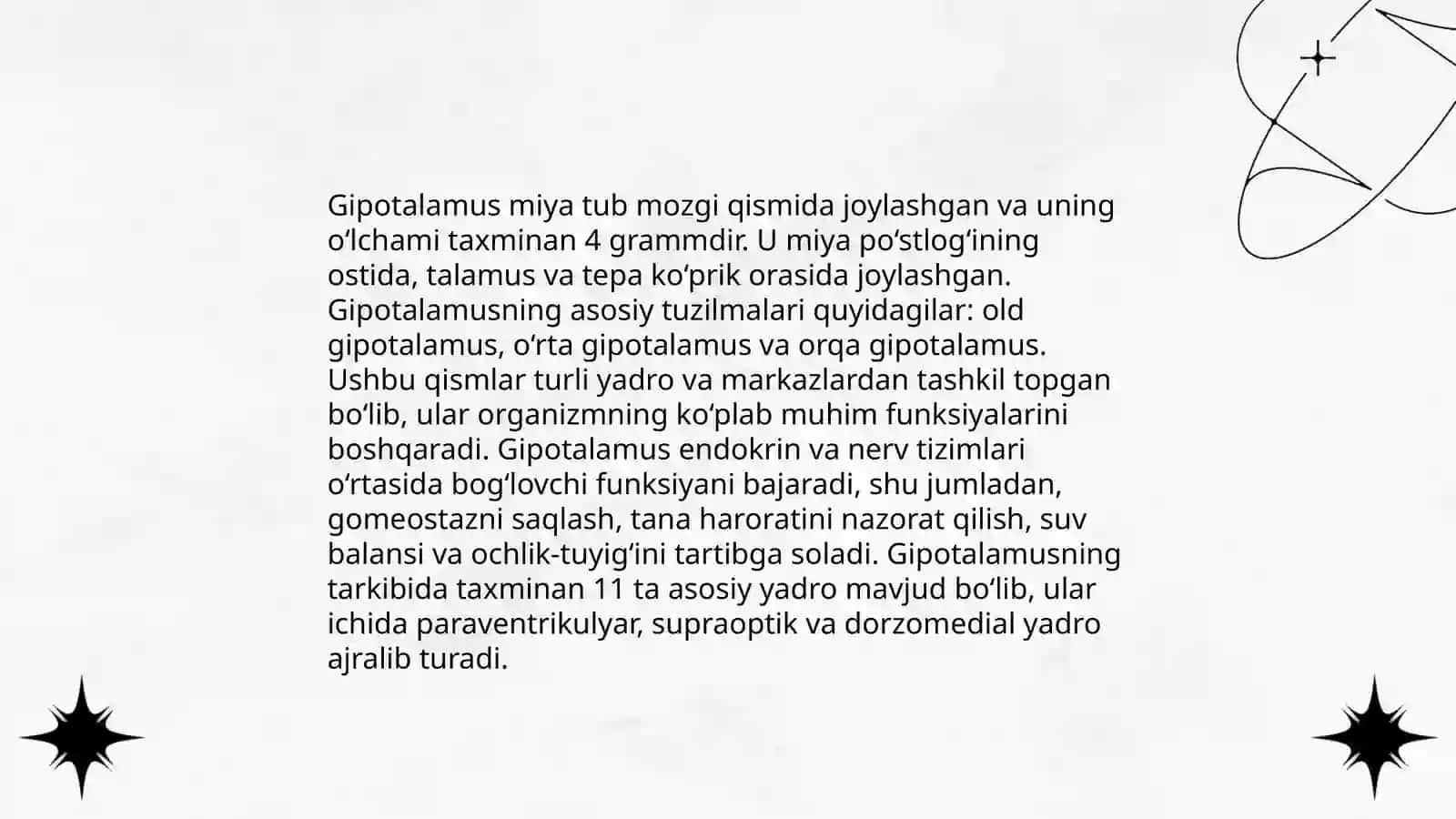 Gipotalamus o'zaklari va ularning klinik ahamyati 3