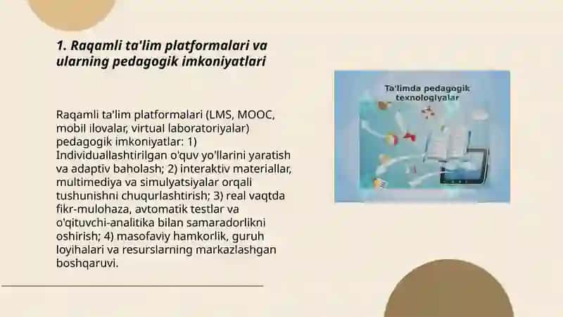 Pedagogikada zamonaviy texnalogiyalardan foydalanish 3