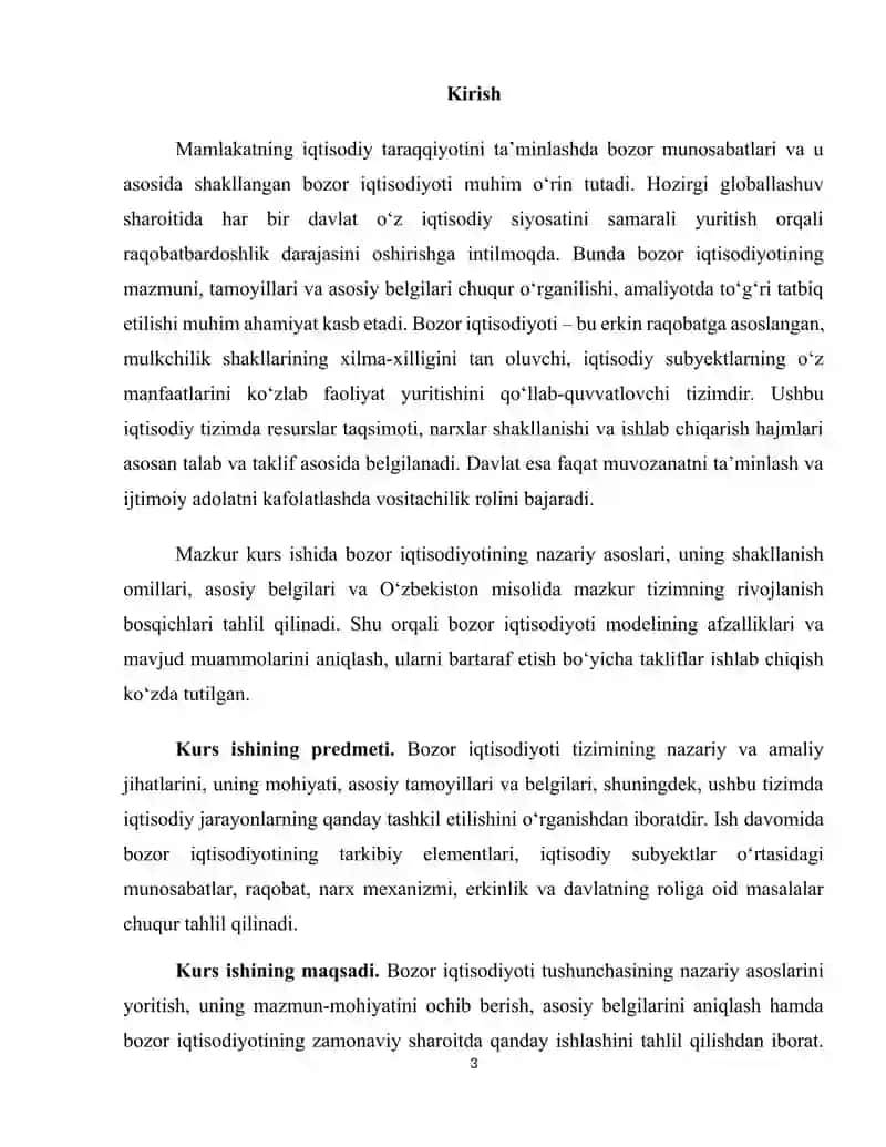 Bozor iqtisodiyotining mohiyati va uning asosiy belgilari 3