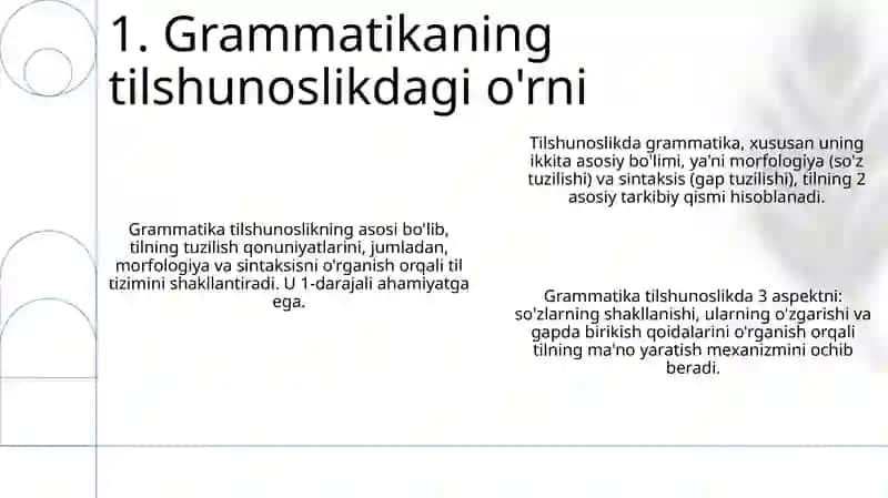 Grammatika: Tuzilish va Asosiy Tushunchalar 3