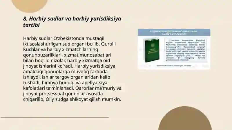 Oʻzbekiston respublikasining harbiy faoliyatidagi huquqiy asoslari 3