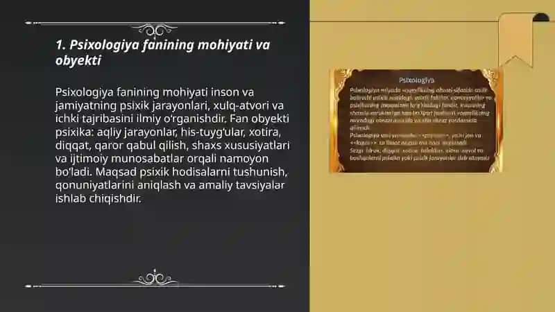 Psixalogiya fanining tamoyillari. Psixik hodisalrni òrganish metodlari. Slayd 10 betlik 3