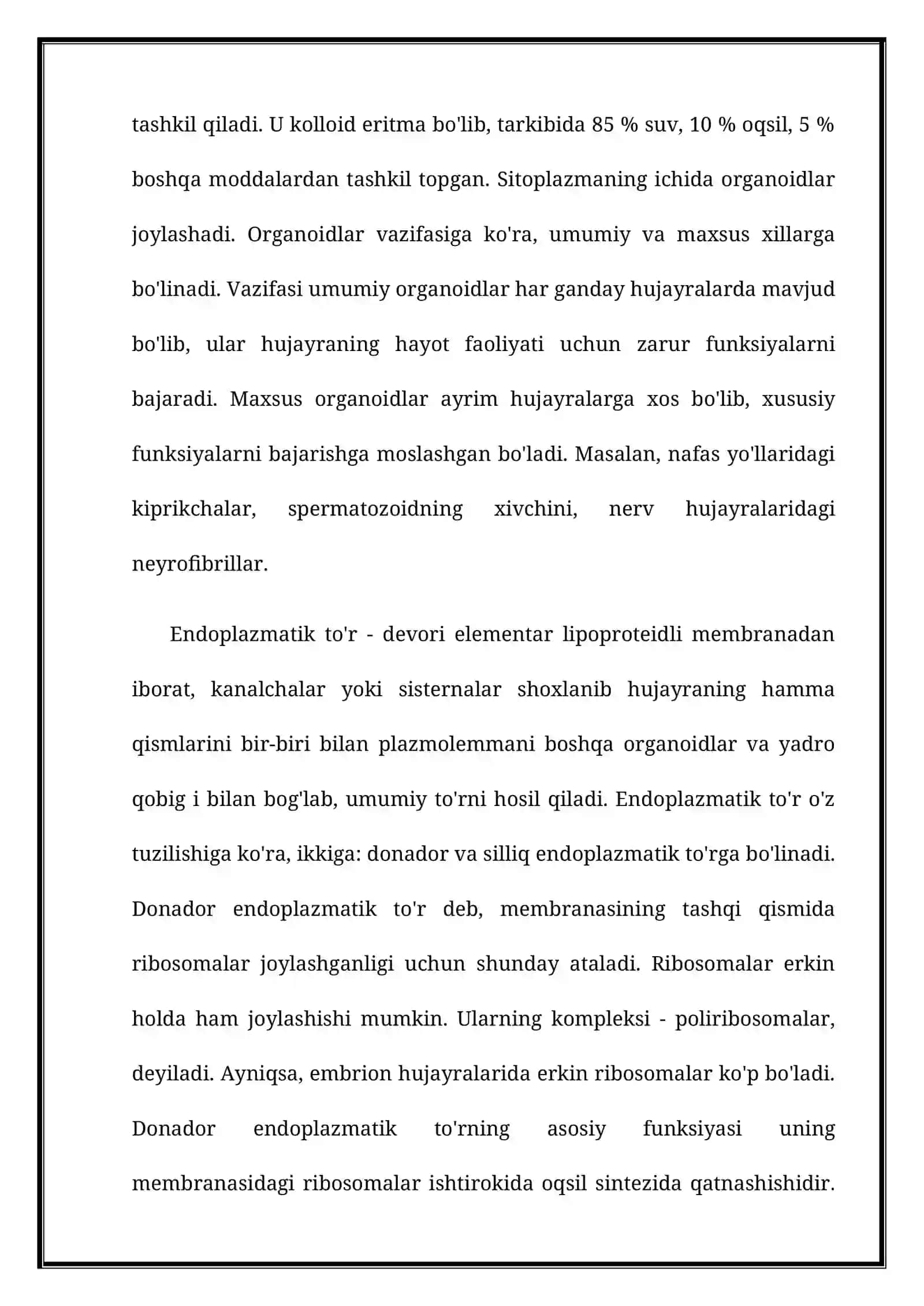 Hujayraning tuzilishi va funksiyasi 3