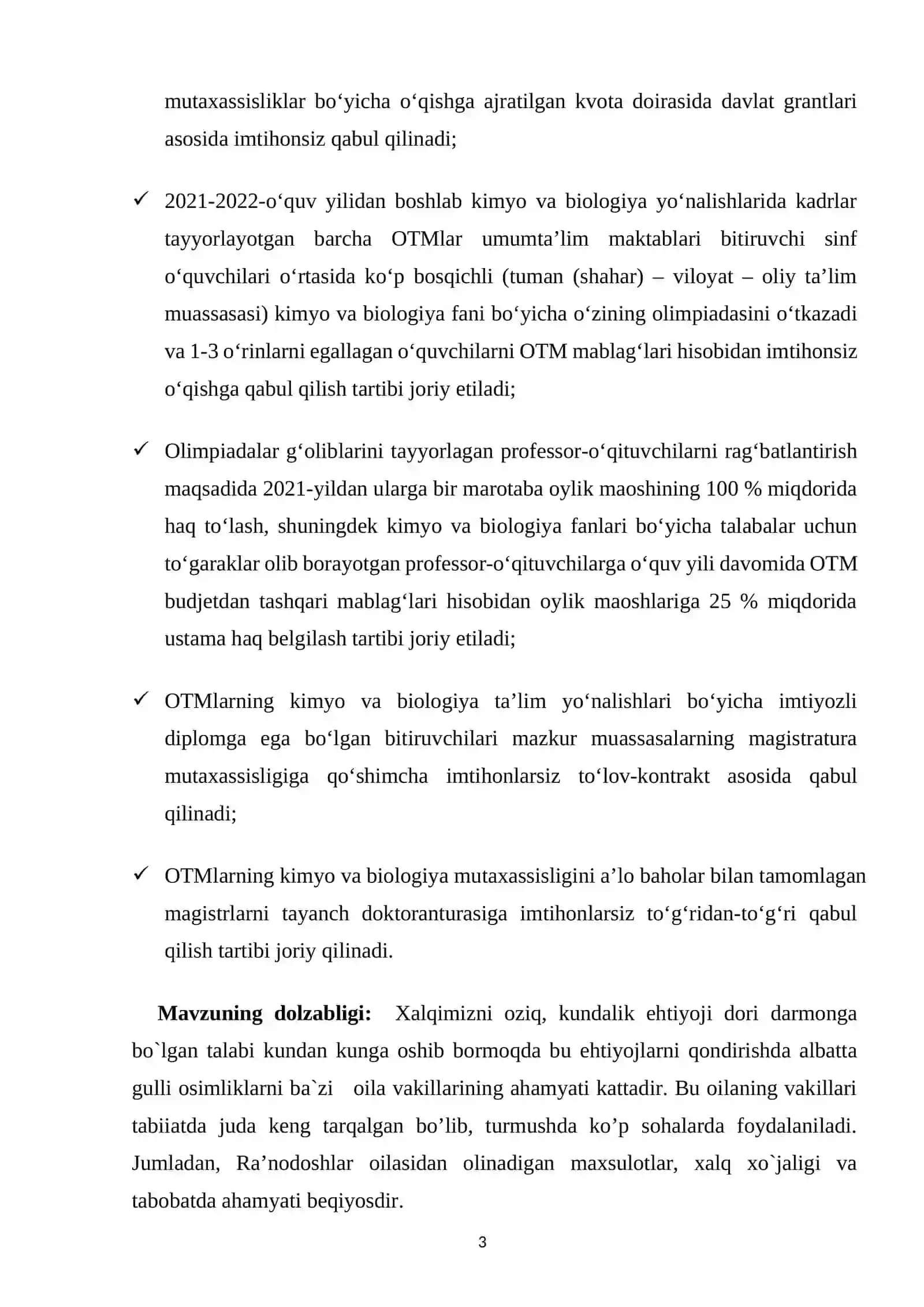 Ra’nodoshlar (Rosaceae) oilasi 3