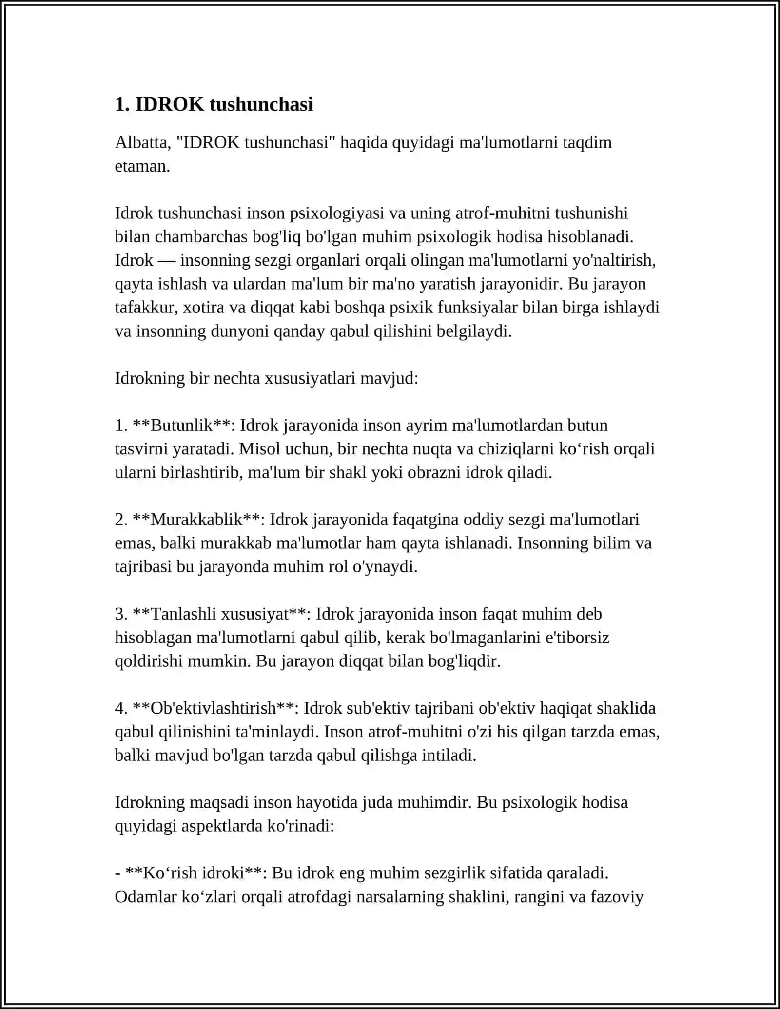 IDROK HAQIDA TUSHUNCHALAR VA UNING XUSUSIYATLARI 3