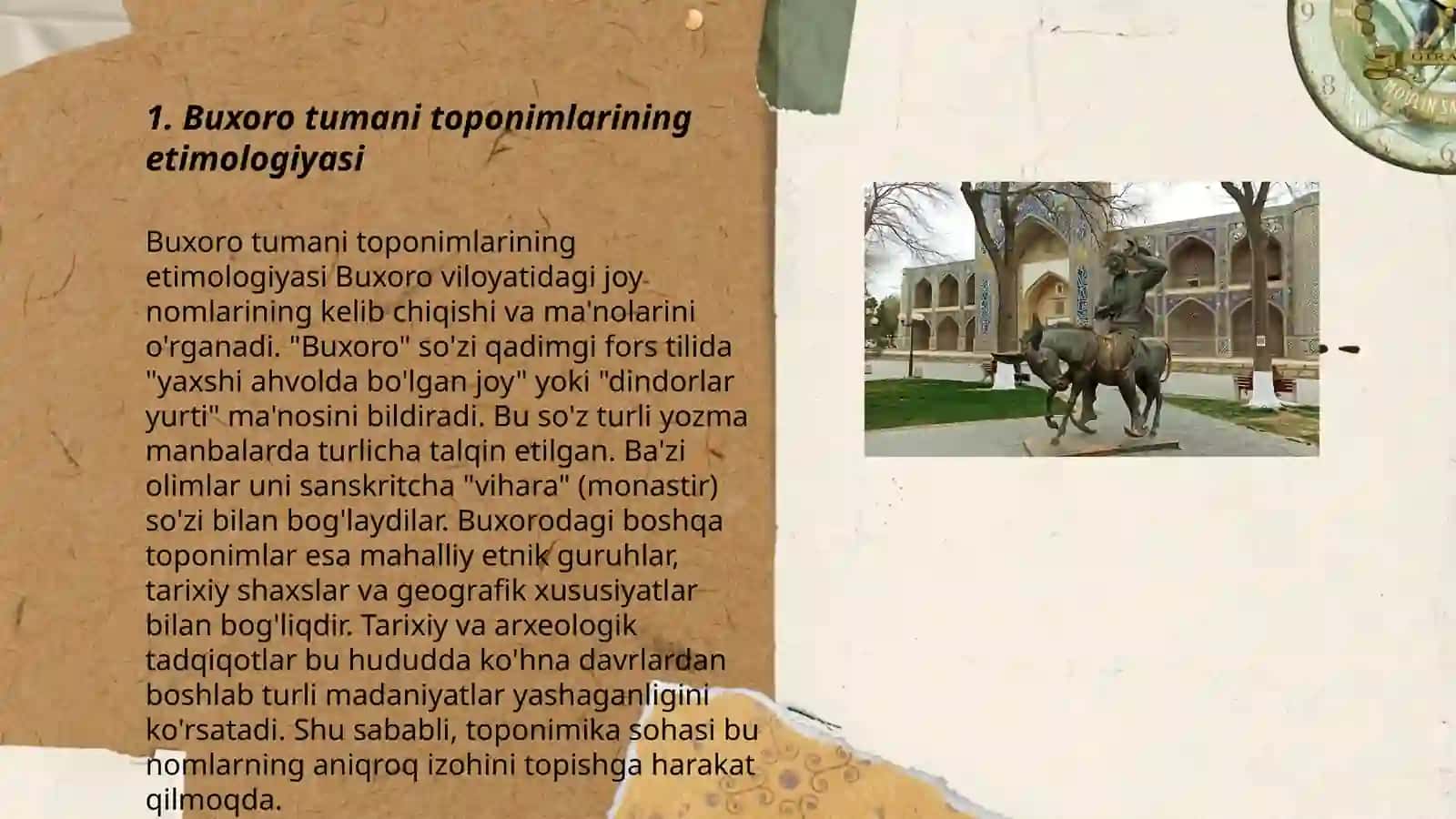 Buxoro tumani toponimlari tahlili dissertatsiyasi 3